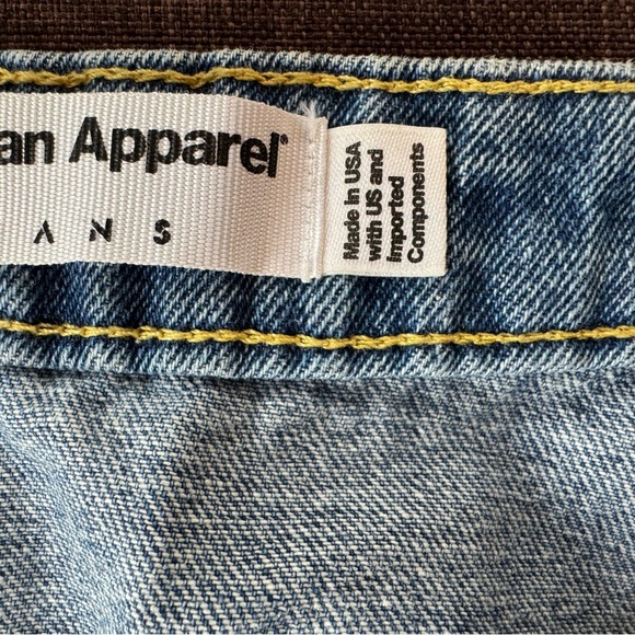American Apparel Denim A-line Button-Front Skirt - Picture 9 of 10